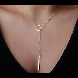 7🌸 items For $50 Gold circle and Bar Necklace
Brand New